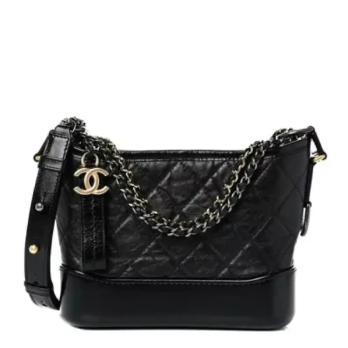 Chanel Gabrielle Zip Around Wallet Quilted Aged Calfskin Small