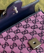 Gucci GG Marmont Multicolor Mini Top Handle Bag 583571 Pink