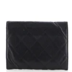 Chanel Foldable Tote Bag with Chain Quilted Caviar with Printed Nylon