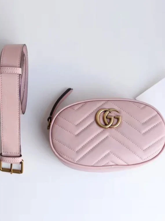 Gucci GG Marmont Matelasse Leather Belt Bag 476434