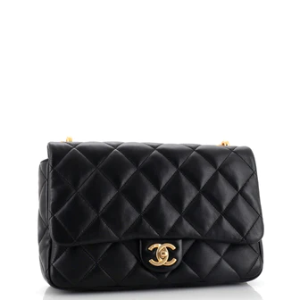 Pre-owned Chanel Jumbo Classic Double Flap Bag Black Caviar Gold Hardware