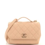 Chanel Small Classic Double Flap White Caviar Light Gold Hardware