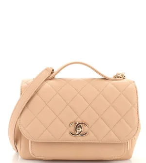 Chanel Small Classic Double Flap White Caviar Light Gold Hardware