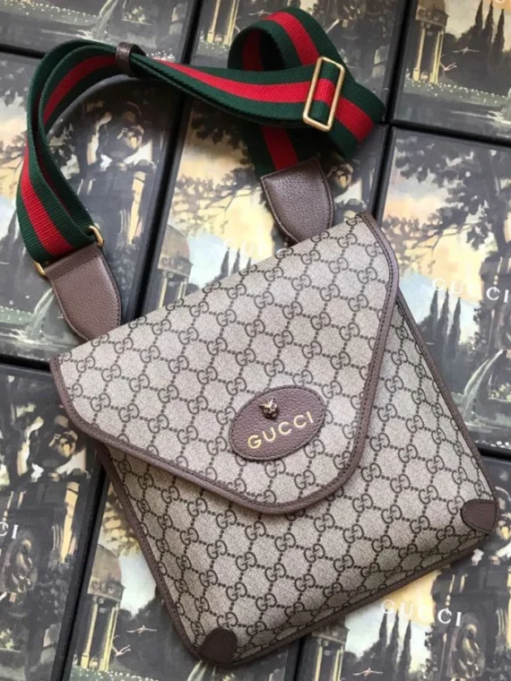 Gucci Neo Vintage GG Medium Messenger 598604 Dark Coffee