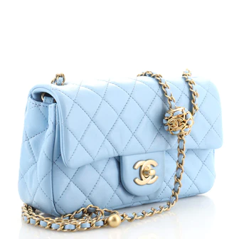 Chanel Filigree Vanity Case Quilted Caviar Small