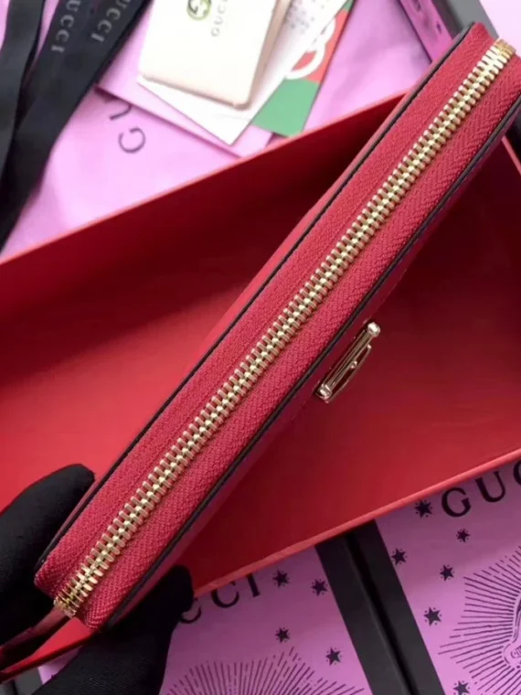 Gucci Sylvie leather zip around wallet 476083