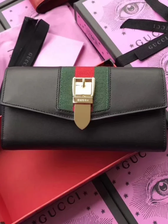 Gucci Sylvie leather continental wallet 476084