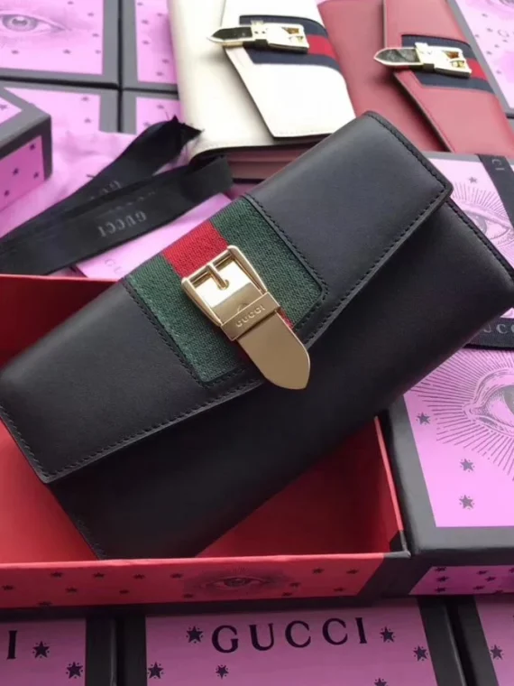 Gucci Sylvie leather continental wallet 476084