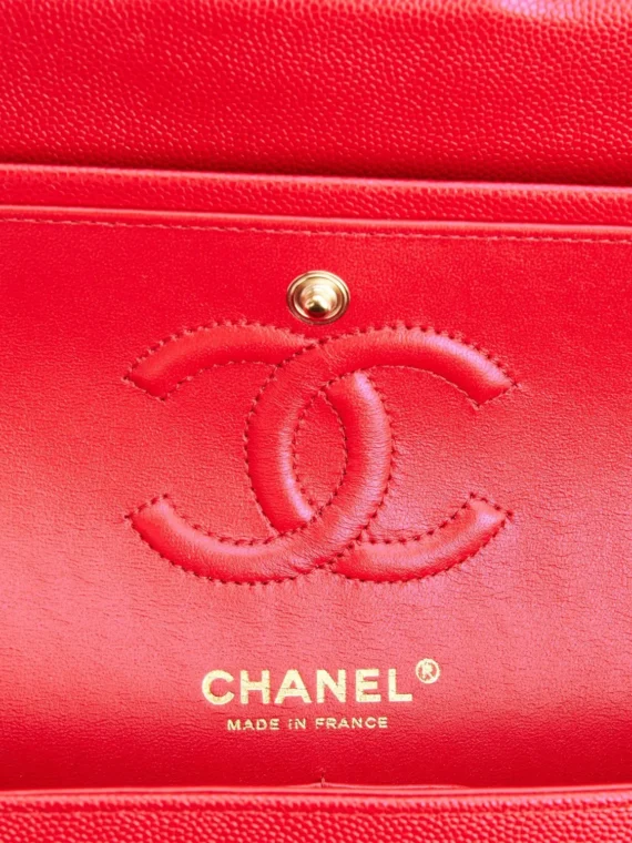 Chanel Small Classic Double Flap Navy Lambskin Light Gold Hardware