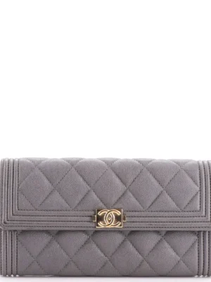 Chanel Boy Flap Bag Chevron Calfskin Old Medium