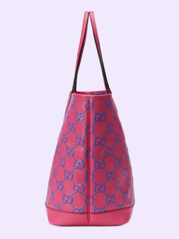 GG large embossed tote bag