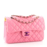 Chanel Classic Single Flap Bag Quilted Iridescent Lambskin Mini