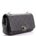 Chanel Small Classic Double Flap Red Caviar Light Gold Hardware