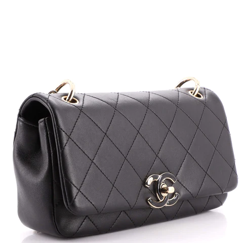 Chanel Small Classic Double Flap Red Caviar Light Gold Hardware