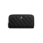 Chanel Medium Classic Double Flap Bag SO Black Crumpled Calfskin Black Hardware