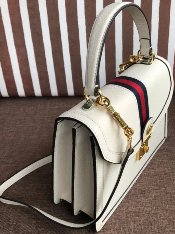 Gucci Ophidia Small Top Handle Bag With Web 652683