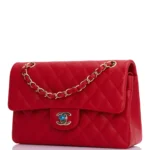 Chanel Small Classic Double Flap Navy Lambskin Light Gold Hardware