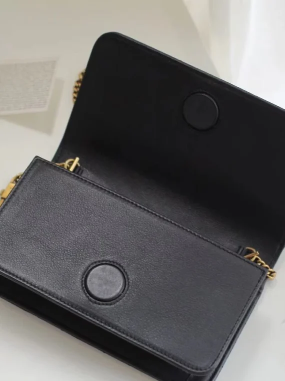 Gucci Marmont GG Mini Quilted Black Leather Cross Body Bag 488426 Black