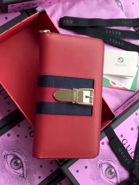 Gucci Sylvie leather zip around wallet 476083