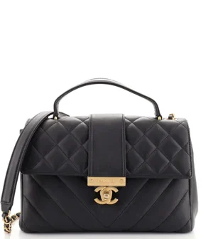 Chanel CC Open Shopping Tote Stitched Leather Large