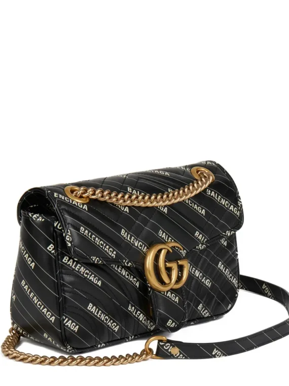 Gucci x Balenciaga The Hacker Project Small GG Marmont Bag – Black