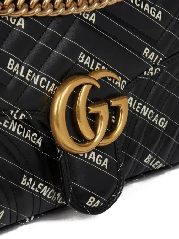 Gucci x Balenciaga The Hacker Project Small GG Marmont Bag – Black
