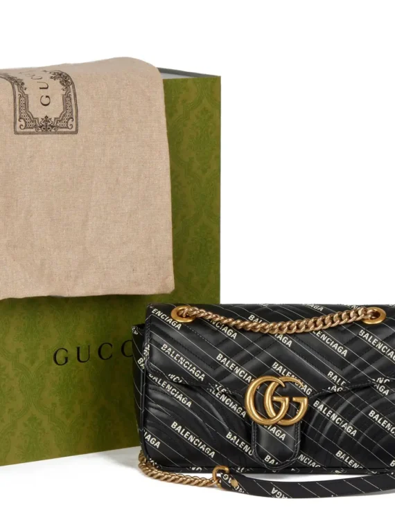 Gucci x Balenciaga The Hacker Project Small GG Marmont Bag – Black