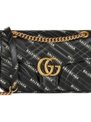 Gucci x Balenciaga The Hacker Project Small GG Marmont Bag – Black