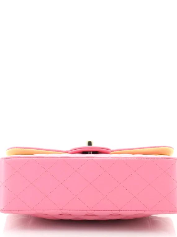 Chanel Classic Single Flap Bag Quilted Iridescent Lambskin Mini