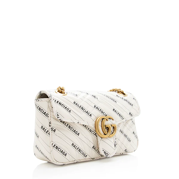 Gucci x Balenciaga The Hacker Project Small GG Marmont Bag – white
