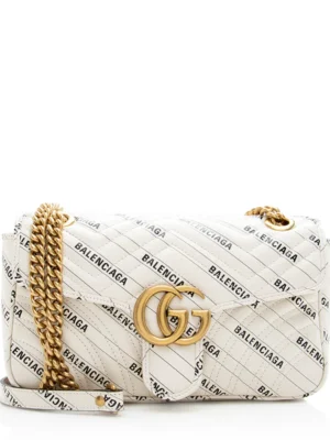 Gucci x Balenciaga The Hacker Project Small GG Marmont Bag – white