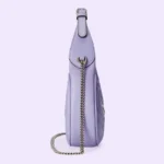 Gucci Marmont half-moon-shaped mini bag – lilac leather