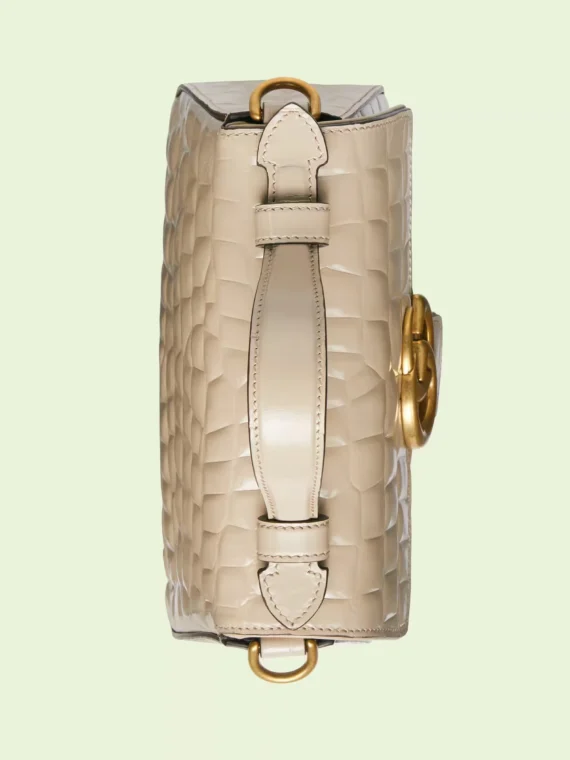 GG Marmont mini crocodile top handle bag