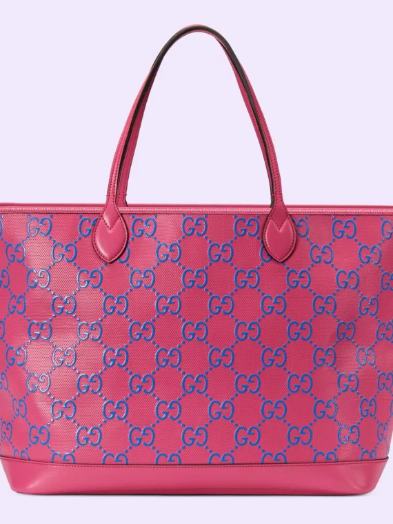 GG large embossed tote bag