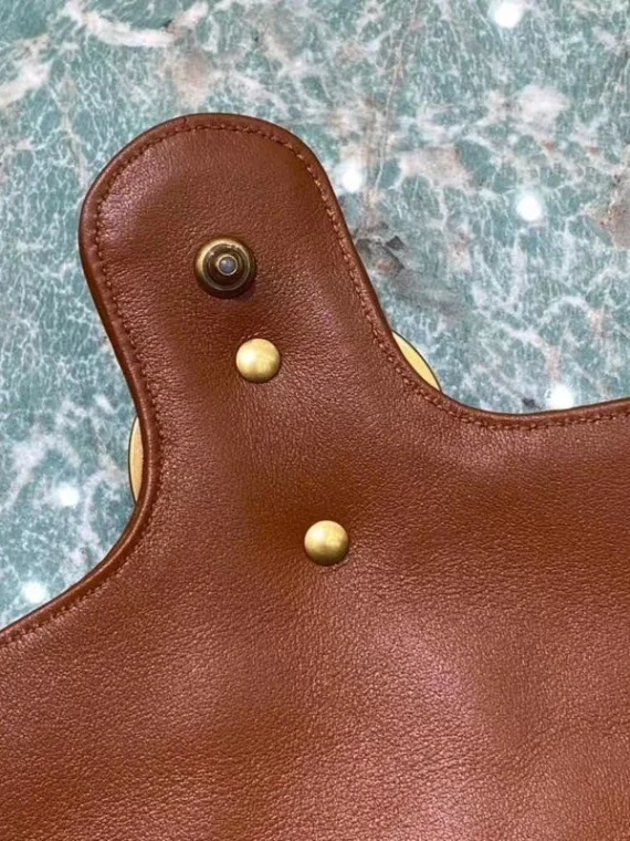 Gucci GG Marmont Small Matelasse Shoulder Bag 443497 Coffee