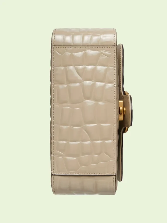 GG Marmont mini crocodile top handle bag