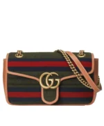 Gucci GG Marmont Small Shoulder Bag 443497 Green