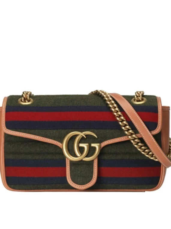 Gucci GG Marmont Small Shoulder Bag 443497 Green