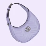 Gucci Marmont half-moon-shaped mini bag – lilac leather