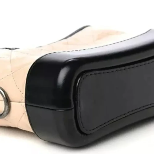 CHANEL Aged Calfskin Quilted Small Gabrielle Hobo Black