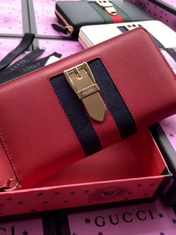 Gucci Sylvie leather zip around wallet 476083