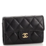 Chanel CC Zip Around Wallet Goatskin Small