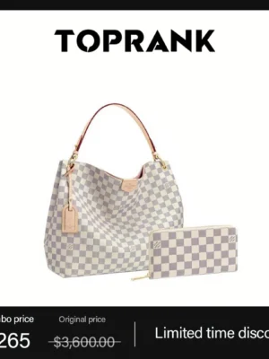 LOUIS VUITTON Louis Vuitton Graceful MM long wallet 2-piece set deals Ref: N42233  N41660