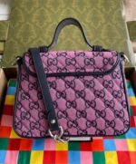 Gucci GG Marmont Multicolor Mini Top Handle Bag 583571 Pink