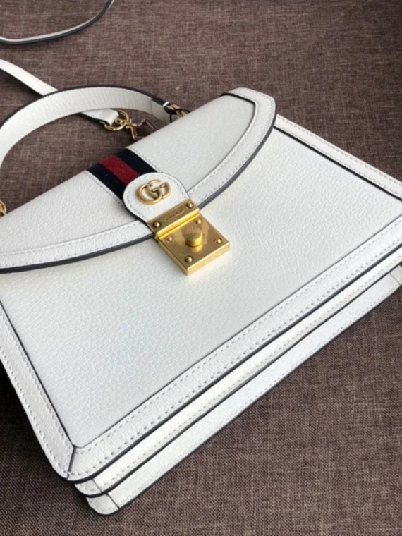 Gucci Ophidia Small Top Handle Bag With Web 652683
