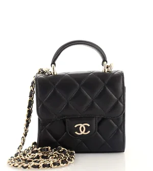 Chanel Blue Quilted Denim Rectangular Mini Flap Bag Gold Hardware