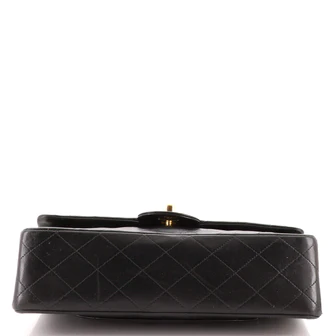 Chanel Mini Rectangular Flap Bag with Top Handle Dark Grey Lambskin Light Gold Hardware