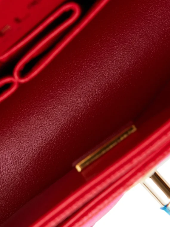 Chanel Small Classic Double Flap Navy Lambskin Light Gold Hardware