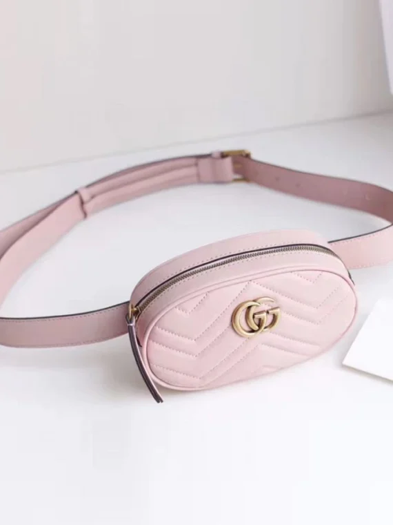 Gucci GG Marmont Matelasse Leather Belt Bag 476434