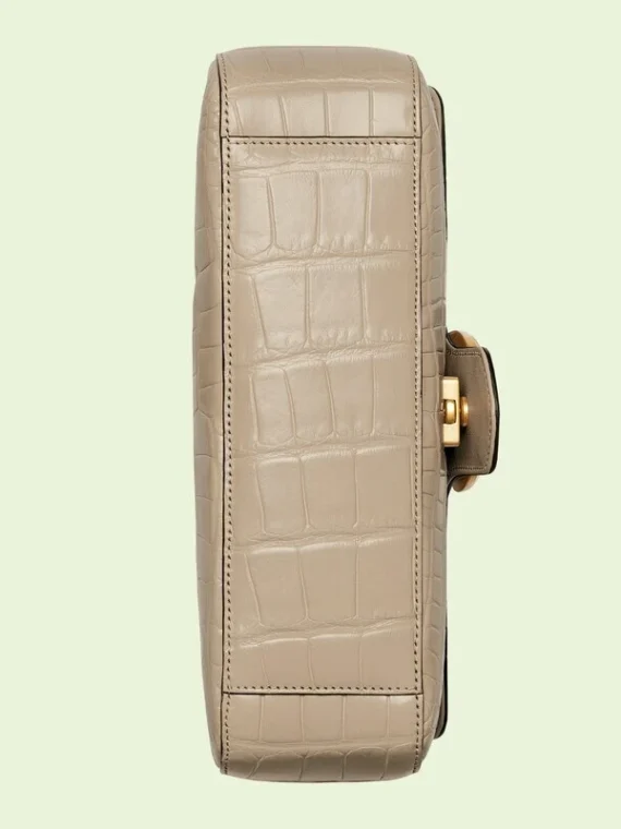 GG Marmont small crocodile shoulder bag